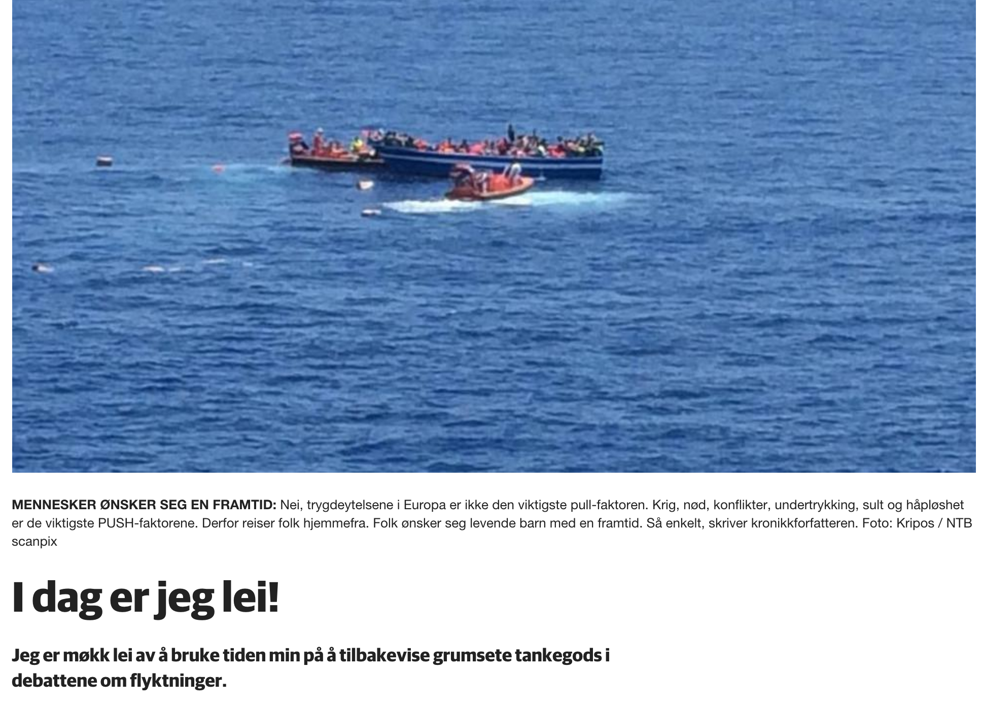 Faksimile fra Dagbladet