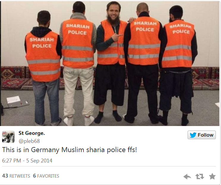 Uniformert shariapoliti bruker kun ytringsfriheten sin, mener domstolen.