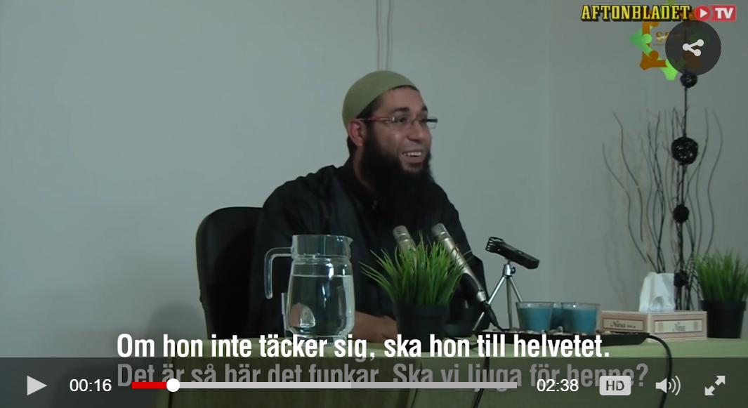 Mister økonomisk støtte etter å ha dømt jentebarn uten hijab til helvete