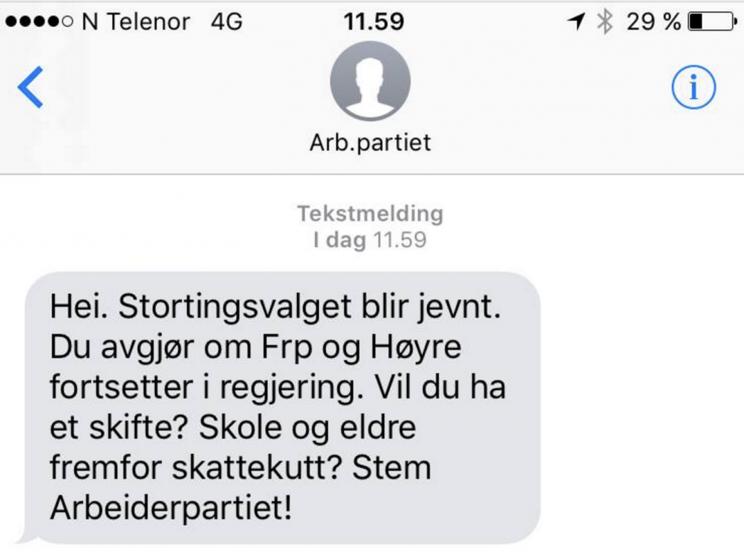 Ap tar alle midler i bruk – SMS til 500.000 personer i dag