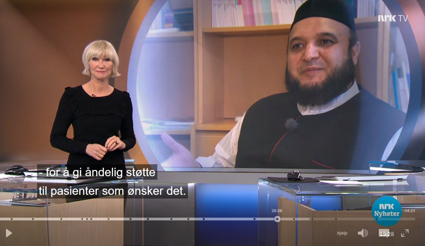 Imam på sykehus ønskes gledelig velkommen av NRK