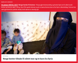 Norge henter hjem IS-kvinne og hennes syke sønn på 5 år