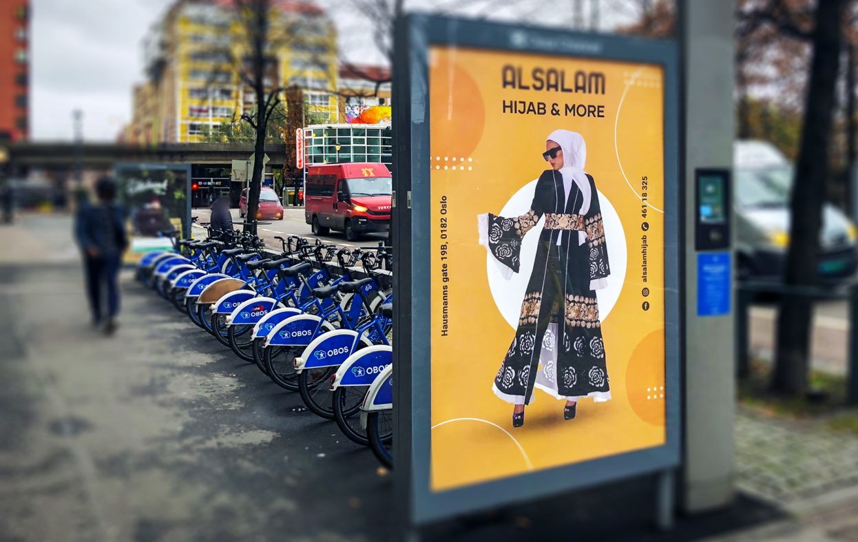 Reklame i Oslo som bekrefter islams økende makt