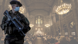 Franske kirker beskyttet med våpen i julen